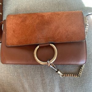 Chloe Faye Small Suede Leather Bag